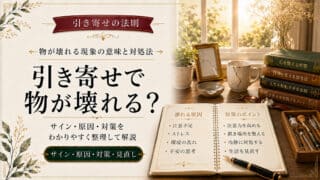 引き寄せの法則で物が壊れる原因とサインの真実と対策法