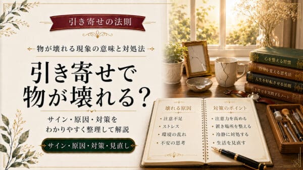 引き寄せの法則で物が壊れる原因とサインの真実と対策法