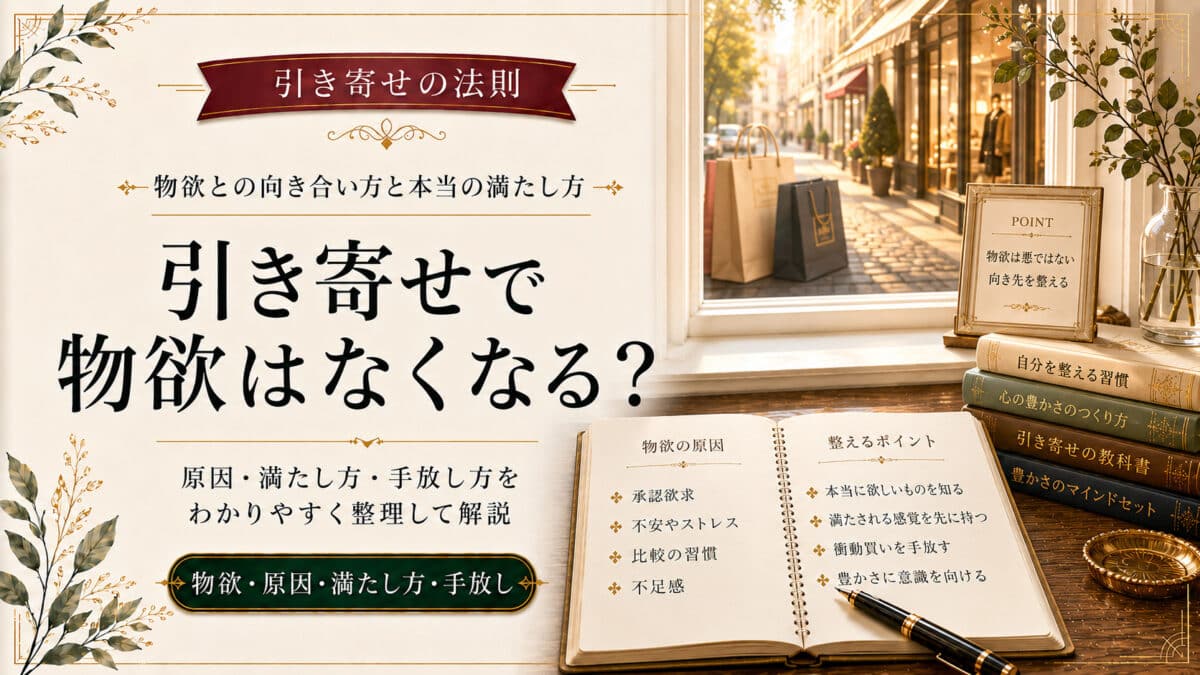 引き寄せの法則で物欲なくなる