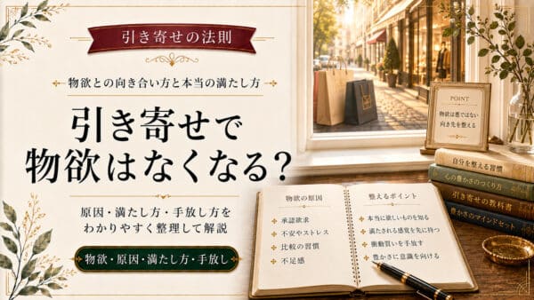 引き寄せの法則で物欲がなくなる2つの理由と執着を手放すサイン