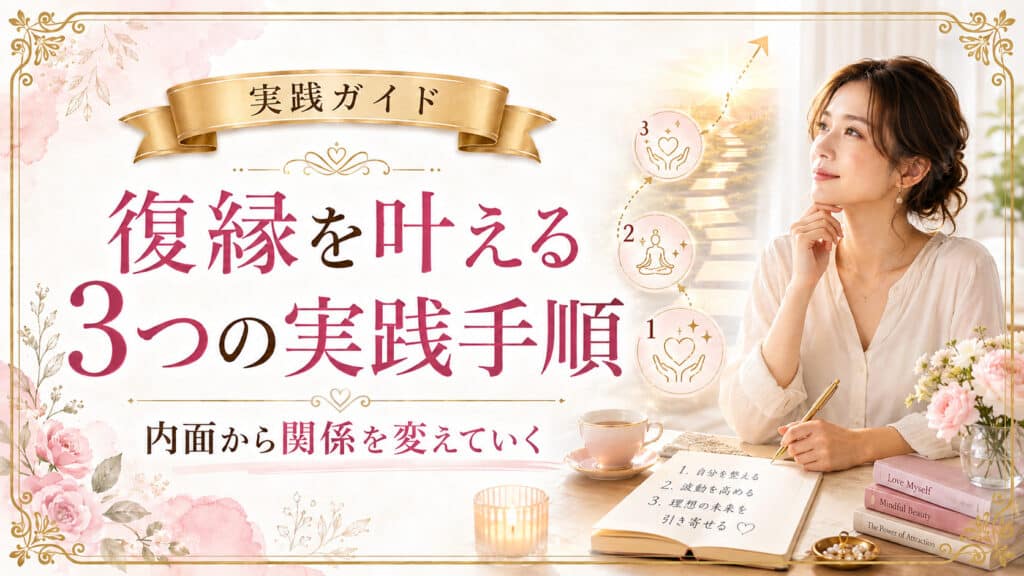 引き寄せの法則で復縁を叶える3つの実践手順