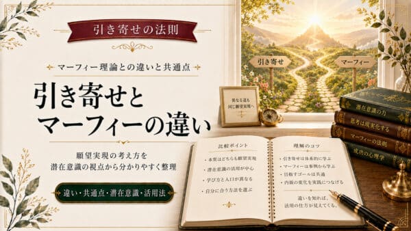 マーフィーの法則と引き寄せの決定的な違いと潜在意識の活用法則