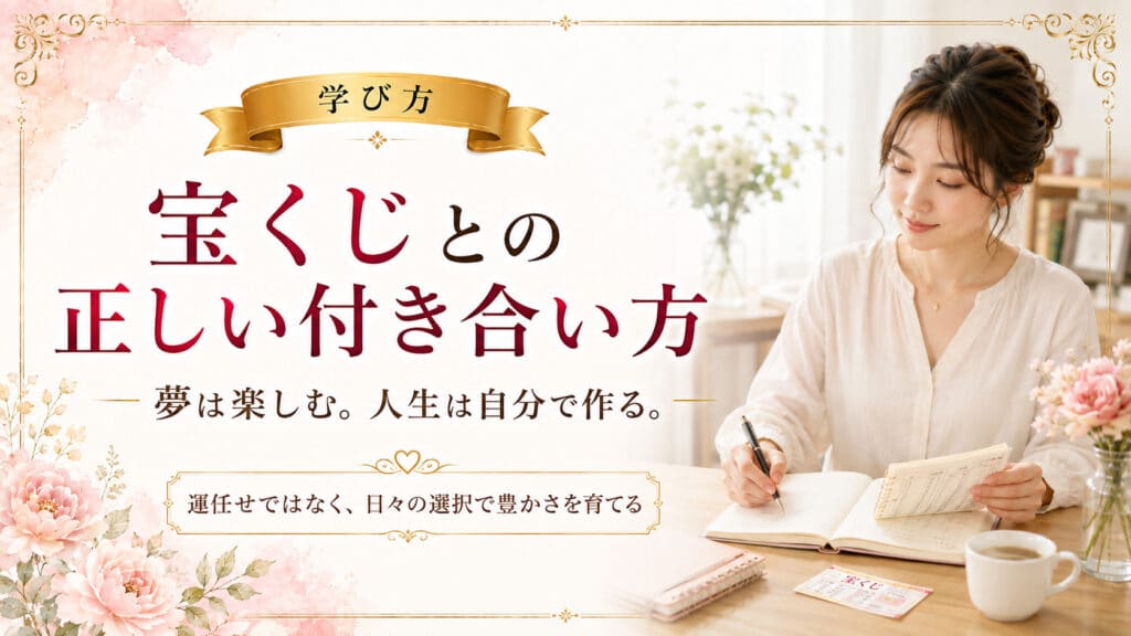 宝くじと引き寄せの法則の正しい向き合い方をやさしく整理したアイキャッチ