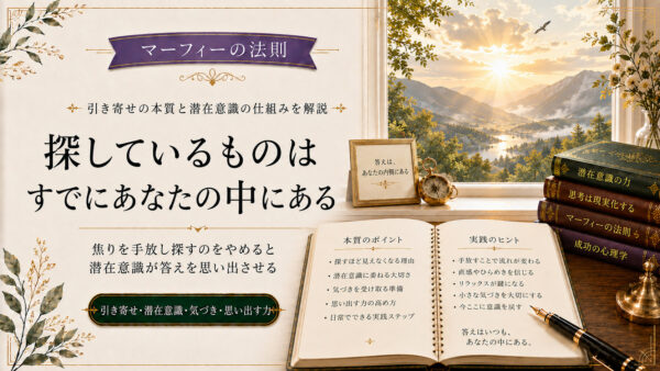 マーフィーの法則で探し物を見つける方法と探すのをやめる理由