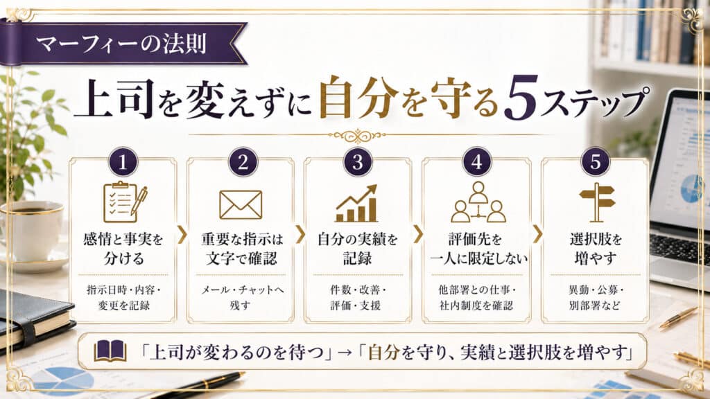 上司ではなく自分で変えられることへ集中する比較図