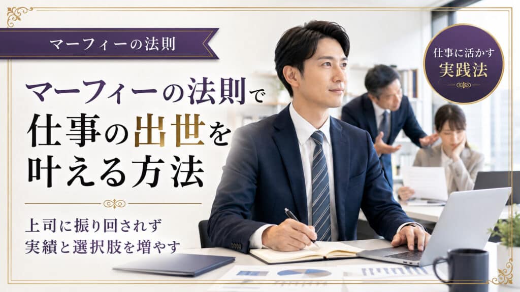 マーフィーの法則を仕事と出世に活かし、上司に振り回されず実績と選択肢を増やす考え方