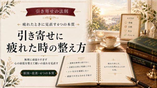 引き寄せの法則に疲れたら？うまくいかない原因と叶わない時の対処法