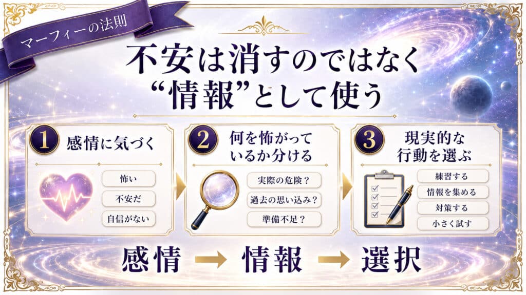 不安を消さず情報として受け取り現実的な行動を選ぶ3ステップ