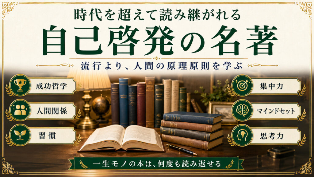 成功哲学・人間関係・習慣・集中力・マインドセット・思考力を学べる自己啓発の名著