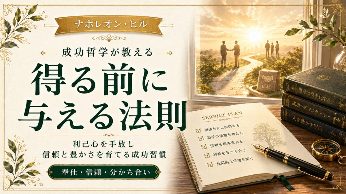 失敗の原因と得る前に与える法則