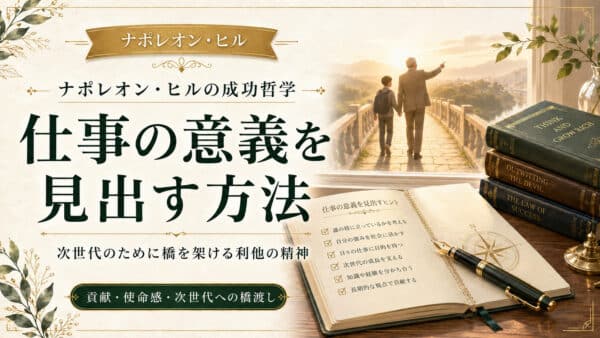 仕事の意義を見出す！次世代のために「明日へ架ける橋」の精神