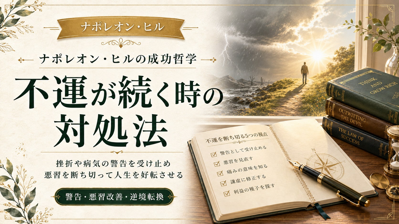 不運が続く時の対処法|挫折や病気の警告から悪習を打破する