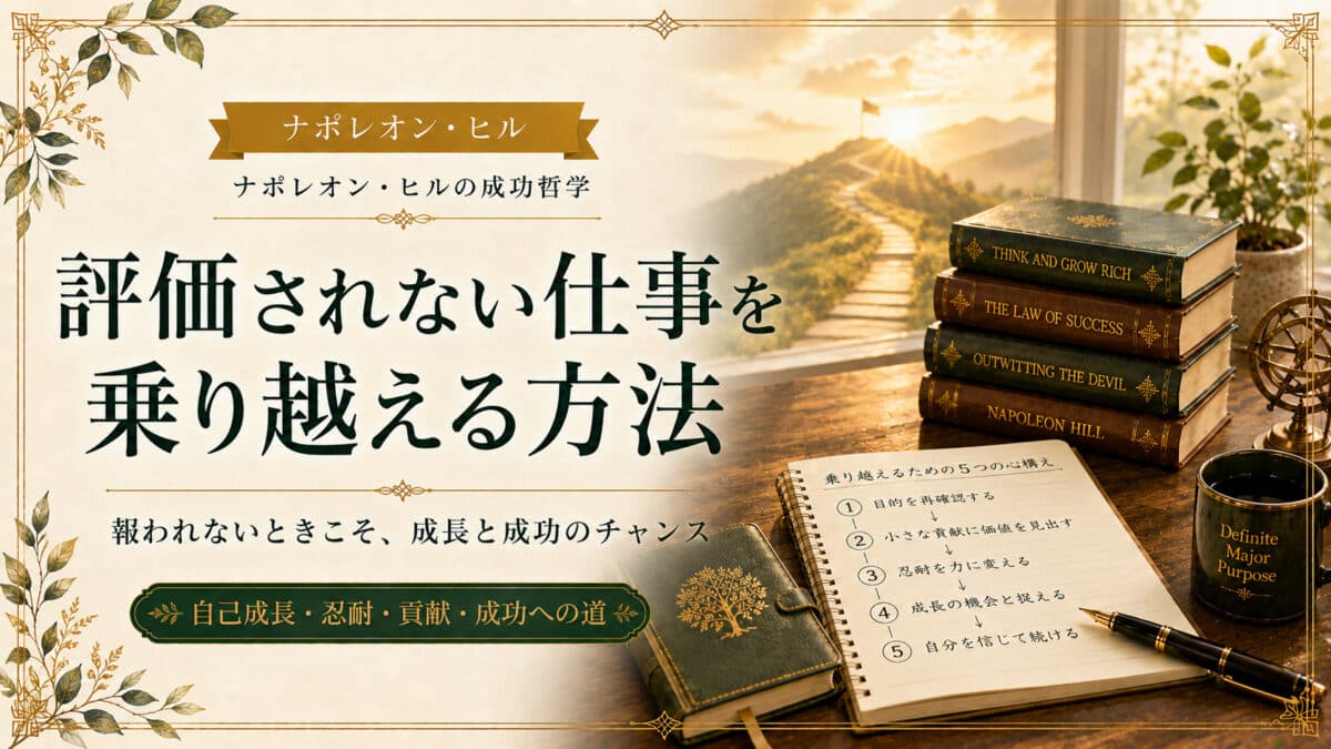 正当に評価されない仕事を乗り越える