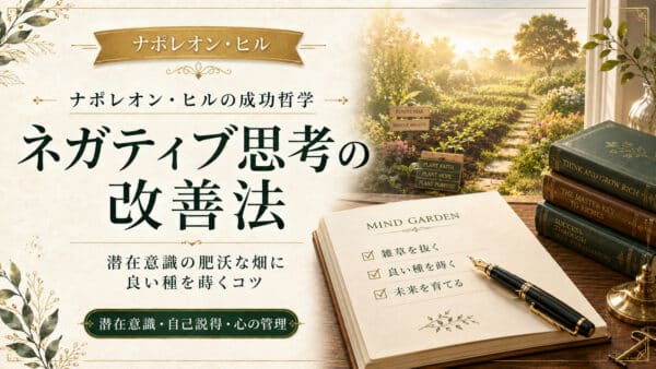 ネガティブ思考を改善するために潜在意識の肥沃な畑に種を蒔くコツ