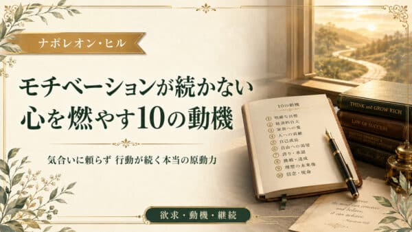 モチベーションが続かない原因と心を燃やす10の動機