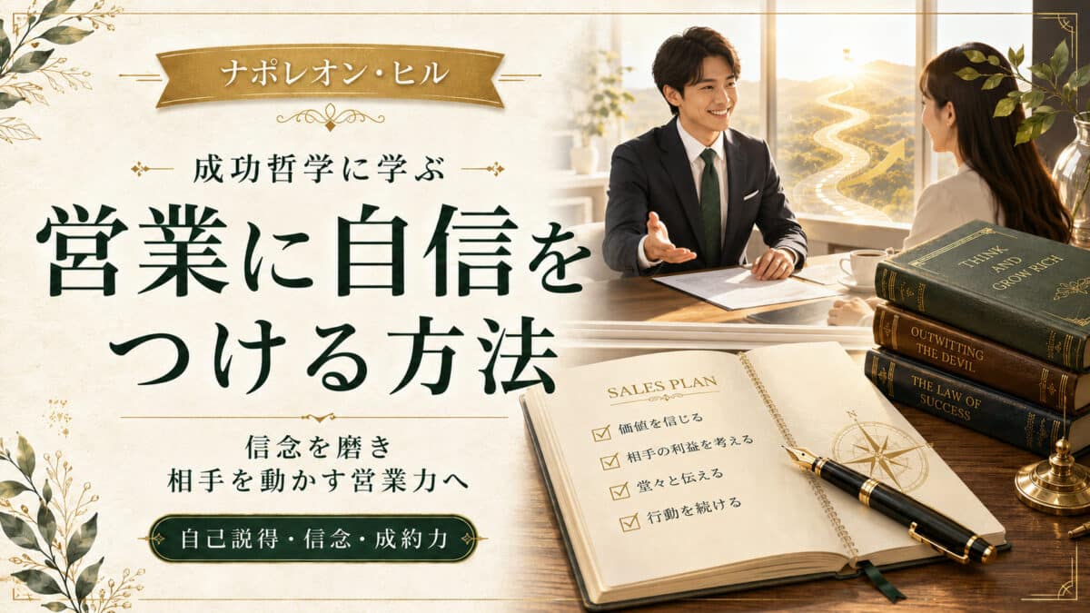 営業に自信がないことを克服する