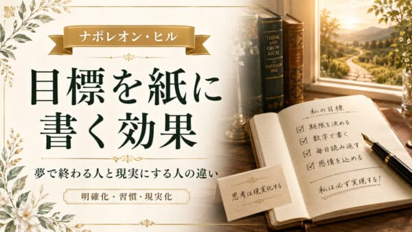 目標を紙に書く効果｜夢で終わる人と現実にする人の違い