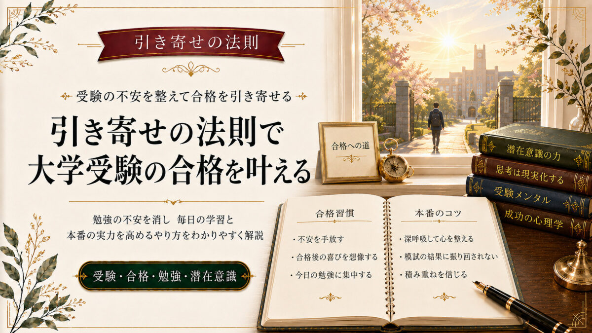 引き寄せの法則を受験や英語学習に活かす