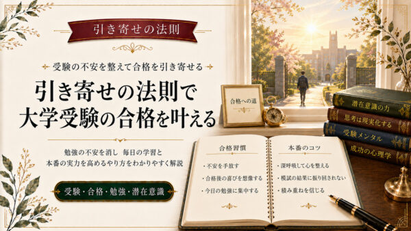 引き寄せの法則で大学受験の合格と英語学習を成功させる勉強法