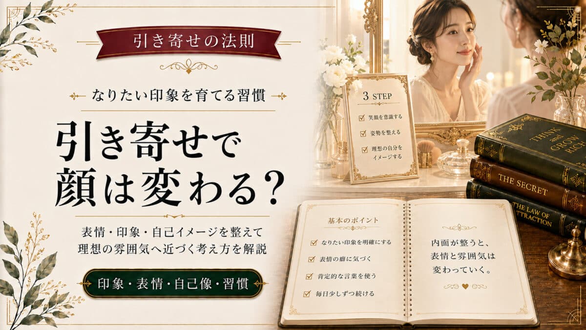 引き寄せの法則でなりたい顔に変わる