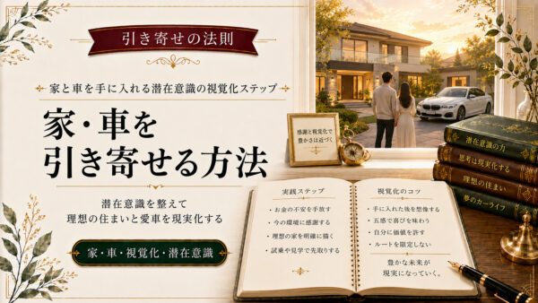 引き寄せの法則で家と車を手に入れる潜在意識の視覚化ステップ