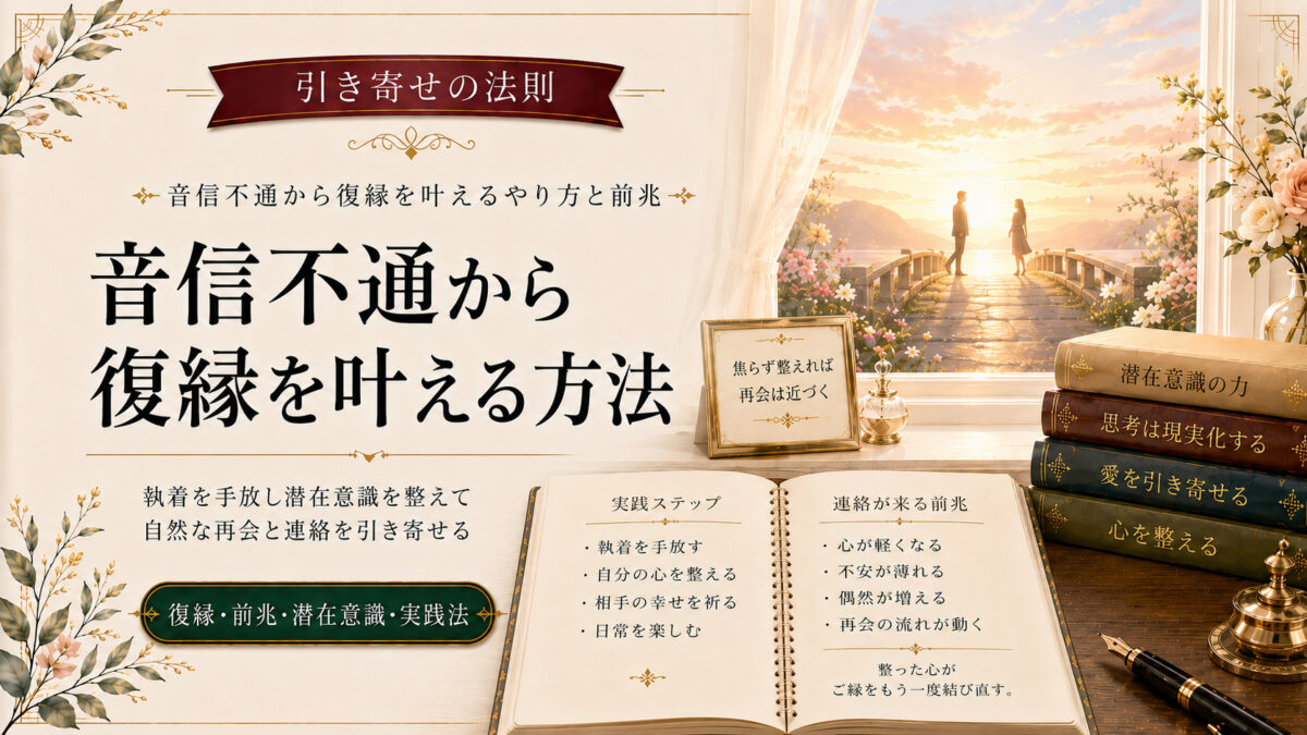引き寄せの法則で音信不通から復縁
