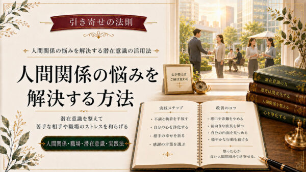 引き寄せの法則で人間関係の悩みを解決する潜在意識の活用法