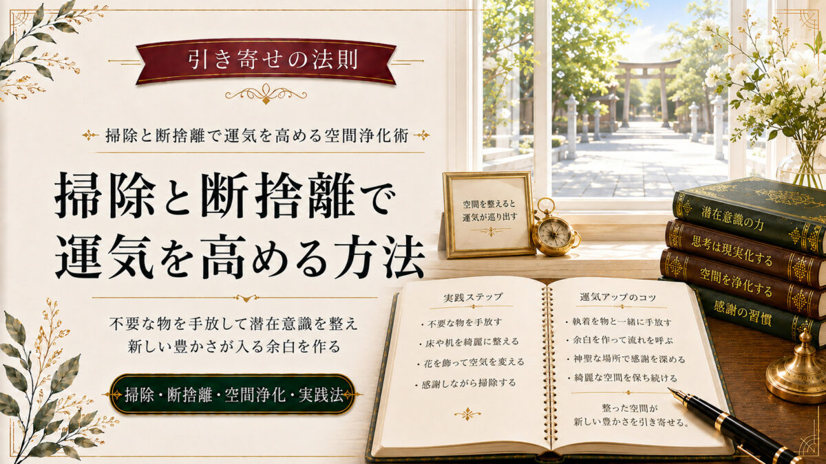 引き寄せの法則で掃除と断捨離で運気を高める