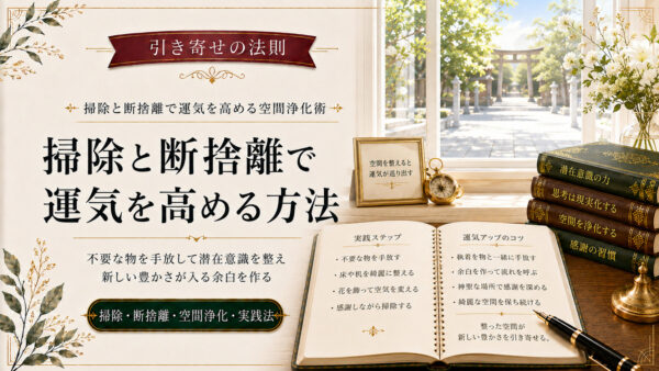 引き寄せの法則で掃除と断捨離をして運気を高める空間浄化術