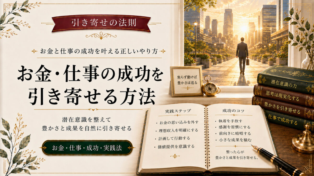 引き寄せの法則でお金と仕事の成功