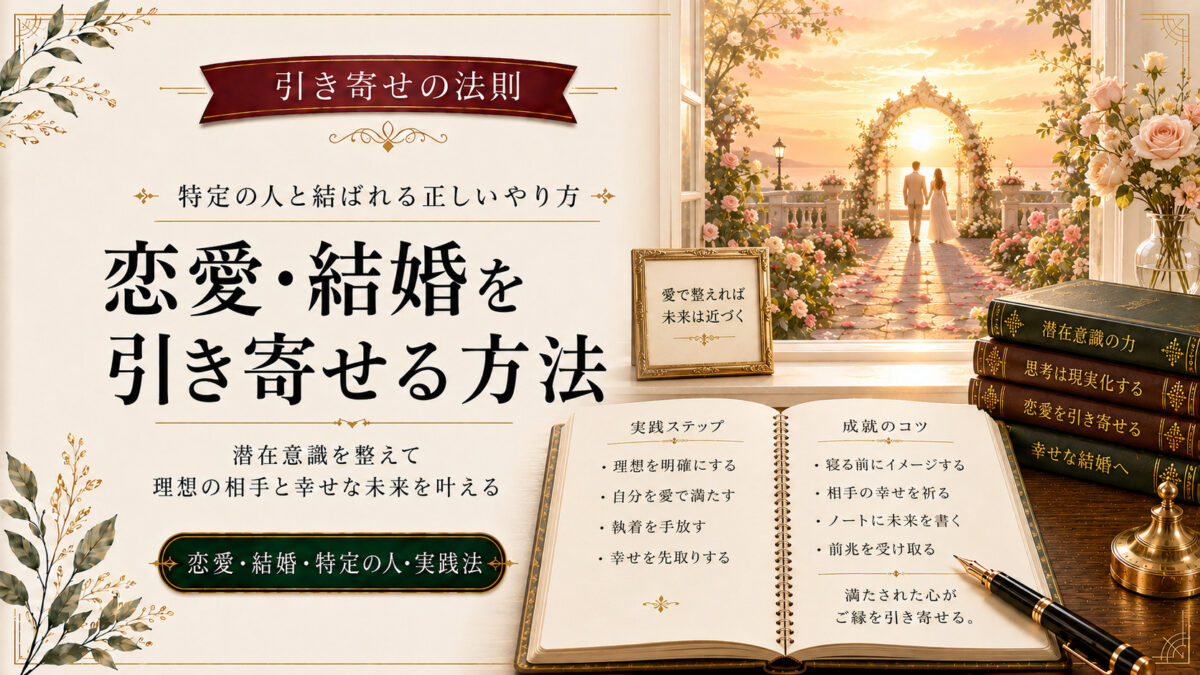 引き寄せの法則で恋愛と結婚成就