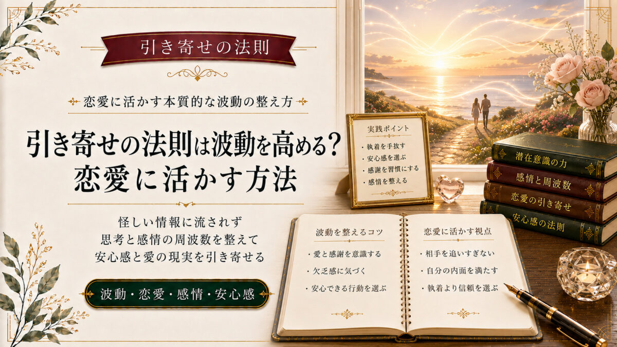 引き寄せの法則と波動を恋愛に活用する