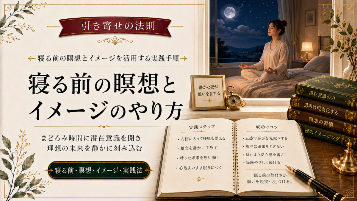 引き寄せの法則で寝る前にやること