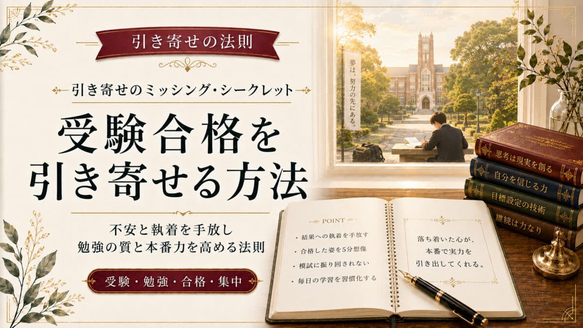 受験合格を引き寄せる方法