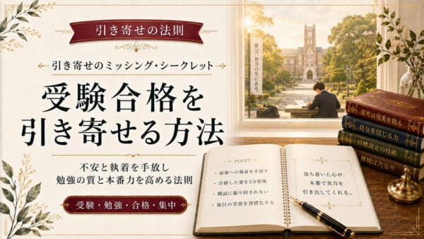 引き寄せの法則で大学受験の合格と英語学習を成功させる勉強法