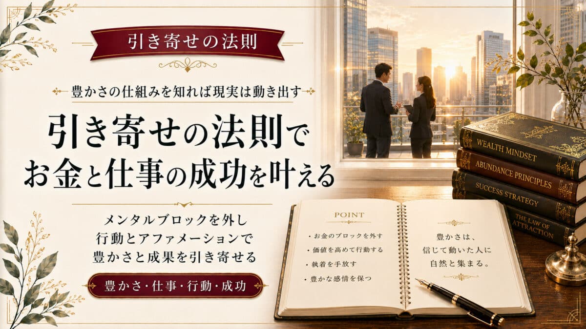 引き寄せの法則でお金と仕事の成功を手に入れる