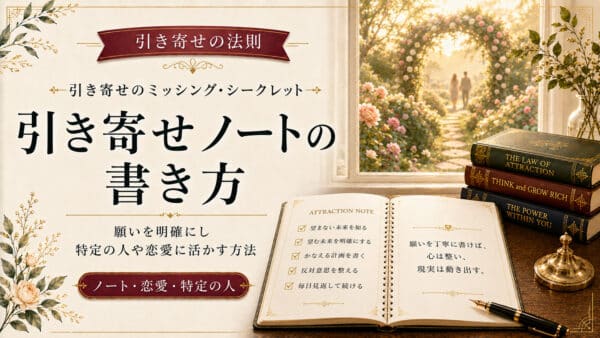 引き寄せの法則のやり方でノートの書き方と特定の人と恋愛する活用法