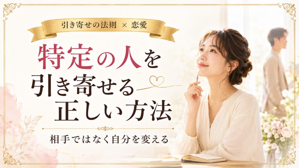 引き寄せの法則で特定の人と結ばれるために自分を変える方法