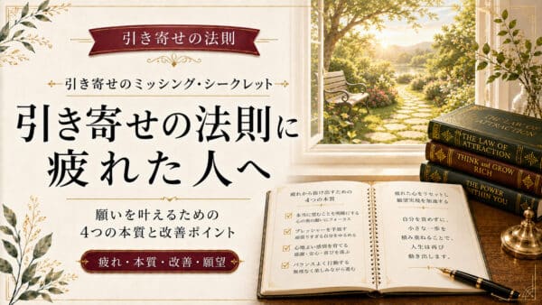 引き寄せの法則に疲れた人から学ぶ【4つの本質】で願いは叶う