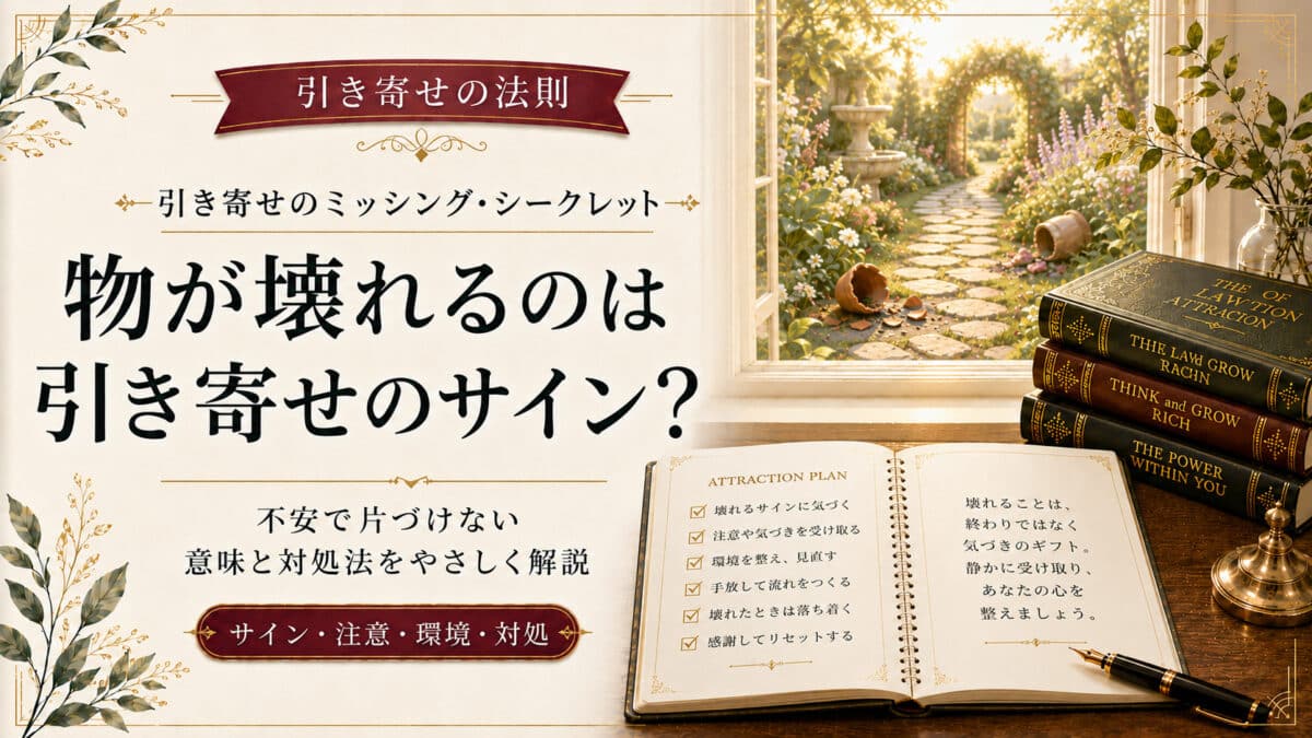 物が壊れる