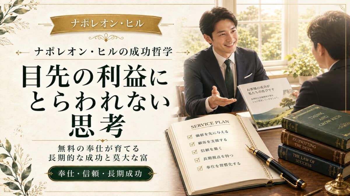 目先の利益にこだわらない