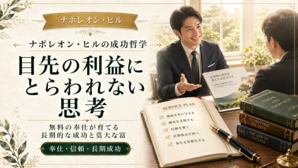 目先の利益にとらわれない思考法！無料の奉仕が莫大な富を生む法則