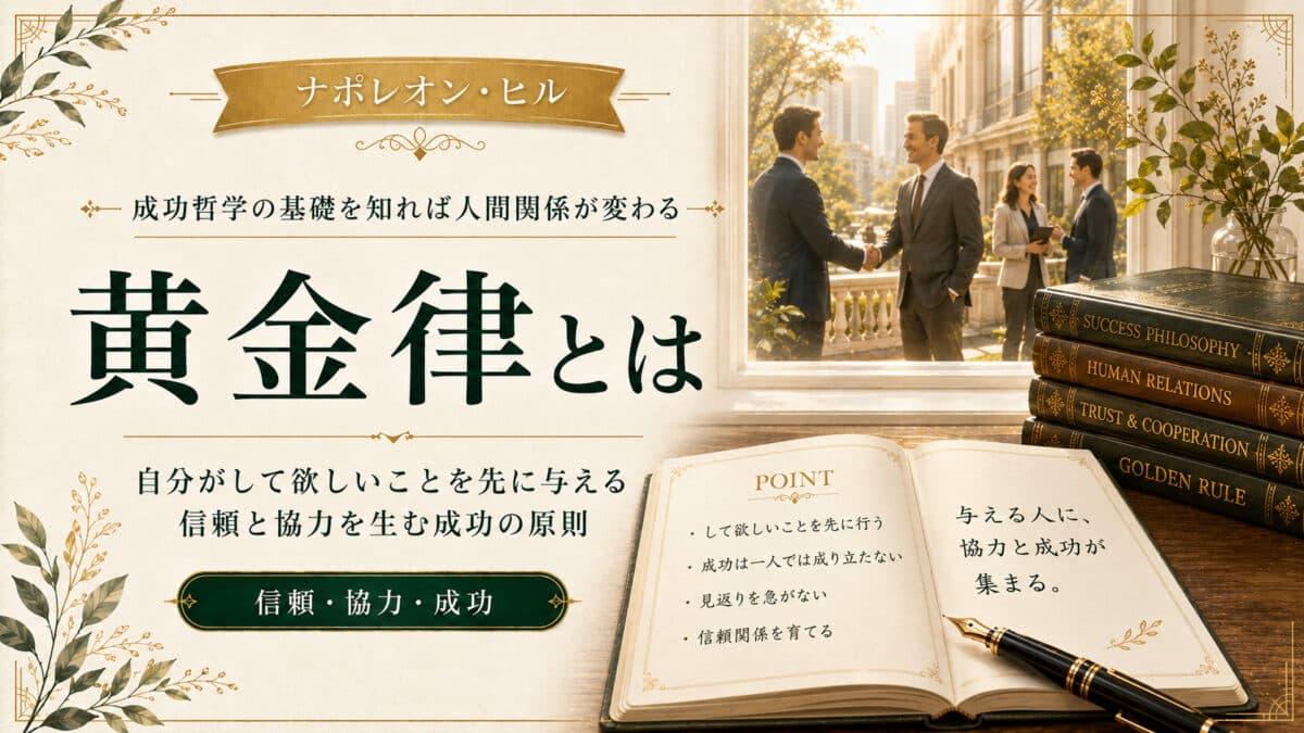 ナポレオン・ヒル成功の黄金律とは
