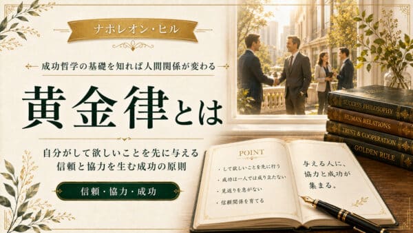 ナポレオン・ヒルの黄金律とは？人間関係の悩みを解決する成功法則