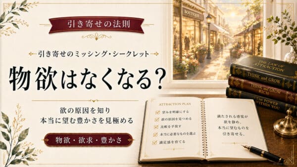 引き寄せの法則で物欲はなくなる？原因より本当に知りたい内容を解説