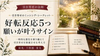【9割が知らない】引き寄せの法則では好転反応5つが願いを叶えるサインになる