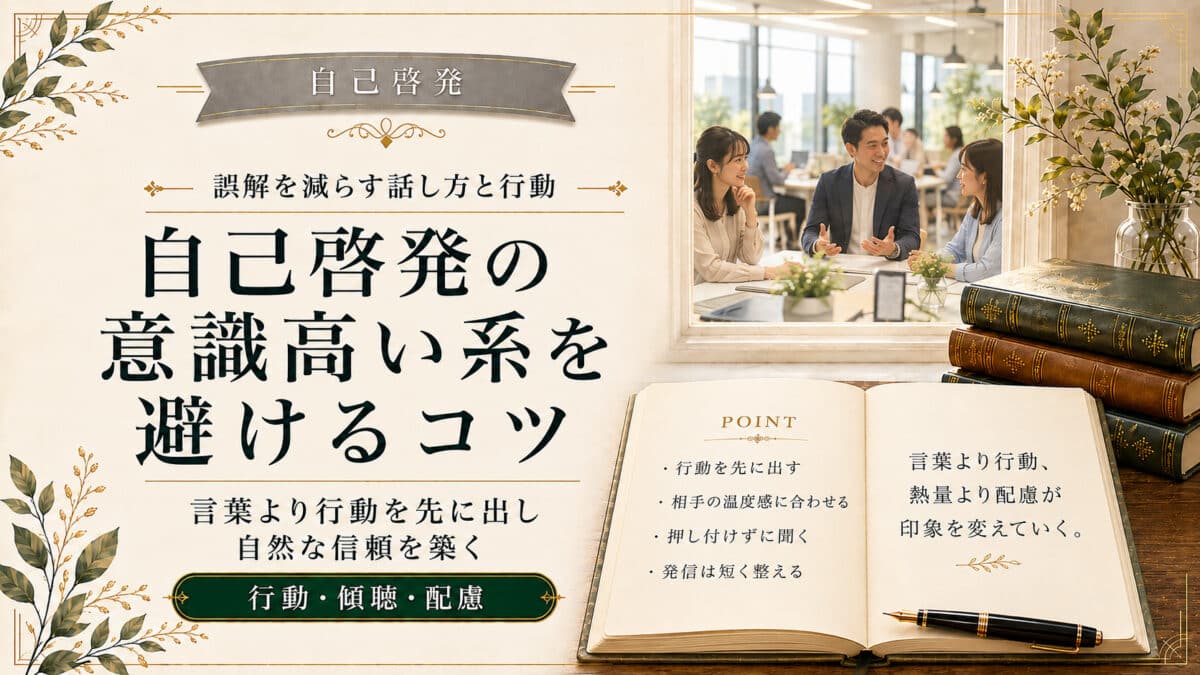 自己啓発の意識高い系の人を避ける