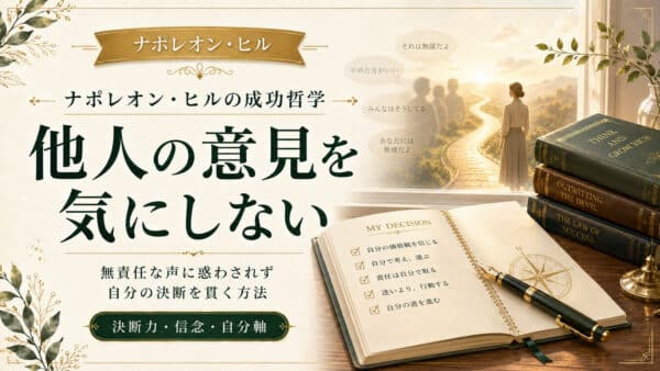 他人の意見を気にしない！決断力を奪う無責任な声への対処法