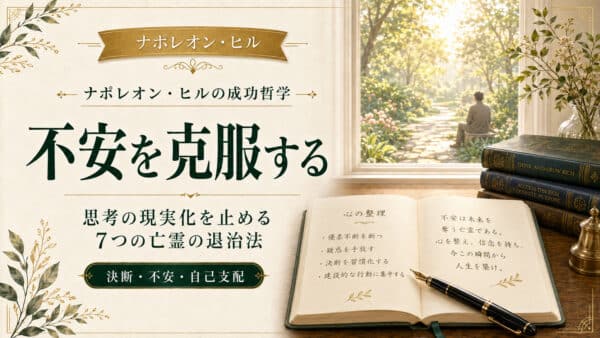 不安を克服する！思考の現実化を止める7つの亡霊の退治法