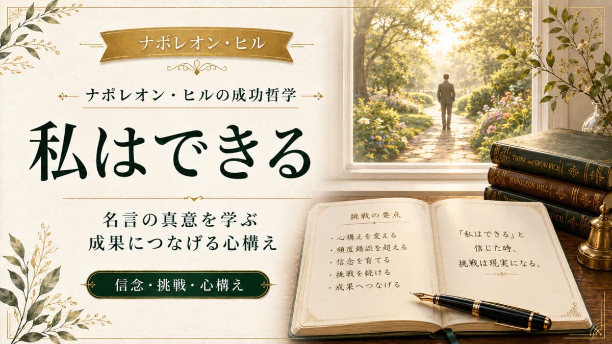 ナポレオン・ヒルの名言「私はできる」